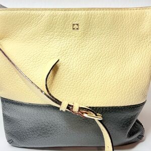 Kate Spade Two-Tone Leather Crossbody Bag - Cream & Black